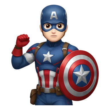 Capitan america con lo scudo del Milan sticker