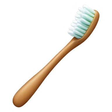 Brown wooden toothbrush sticker