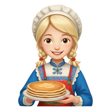 Девочка на празднике масленица sticker