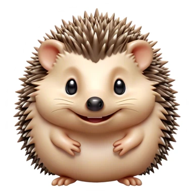 Cinematic Cheeky Hedgehog Portrait Emoji, Head tilted playfully with a mischievous squint and a tiny, cheeky grin, showcasing a compact, prickly body with soft quills and perky little ears, Simplified yet remarkably expressive features, highly detailed, glowing with a vibrant, playful glow, high shine, spirited and quirky, stylized with an air of whimsical woodland mischief, soft glowing outline, capturing the essence of a cheeky hedgehog that looks ready to roll out of the screen with playful attitude! sticker