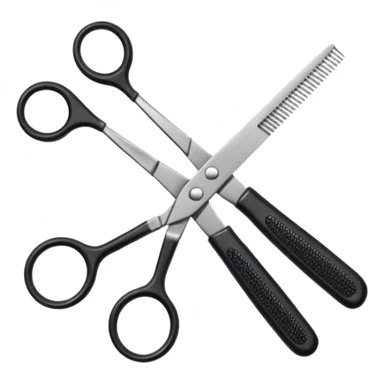 barber shop, scissors & comb. sticker