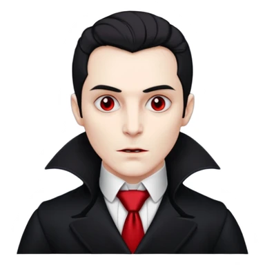 vampire with coat long collars with tie sticker