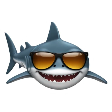 shark with sunglasses relax sticker