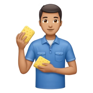 car washer man sticker