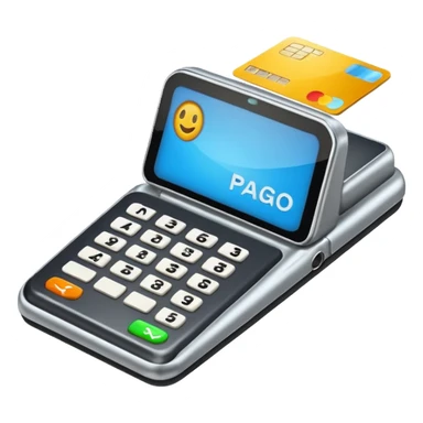 Icono de una terminal de pago con una tarjeta MOBIL sticker