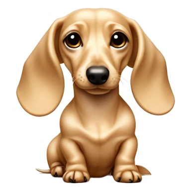 Coquette cream dachshund With coquettish bows sticker