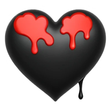 black ink heart emoji, blob, isolated on white background, grunge, like pen stroke, flat sticker