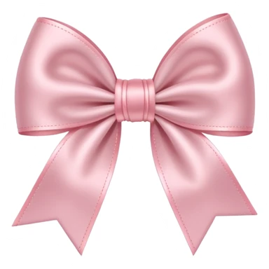 A light pink bow with accessory is flowers sticker