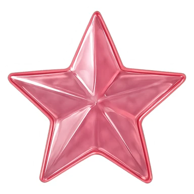 star with a glass effect, pink, no background sticker