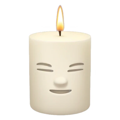 fragrance candle with single colors, no emoji sticker