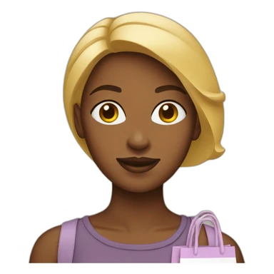 woman in shopping sticker