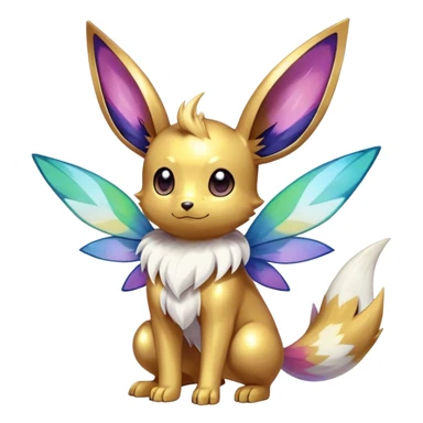 Shiny-Eeveelution-Cute-Fakemon-Insect-Pokémon-fusion full body sticker