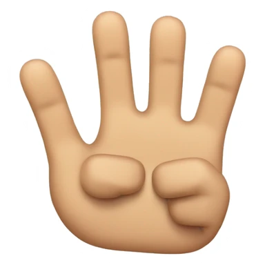 emoji with 4 fingers up and thumb down sticker