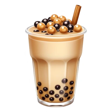 Chinese brown sugar milk tea with boba pearls sticker