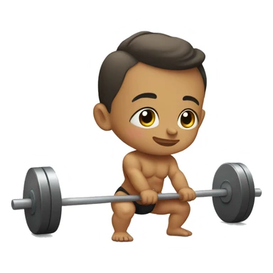 A baby doing deadlifts  sticker