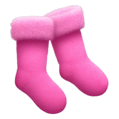 pair of pink fuzzy socks  sticker