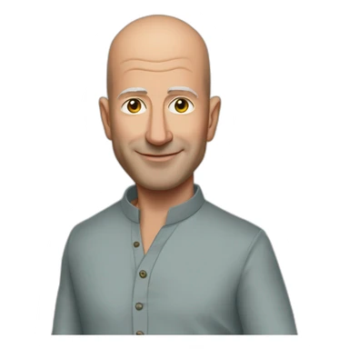 jeff bezos in kurta pajama sticker