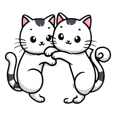 two emo cats in love sticker