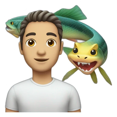 Snakehead+redtail catfish sticker