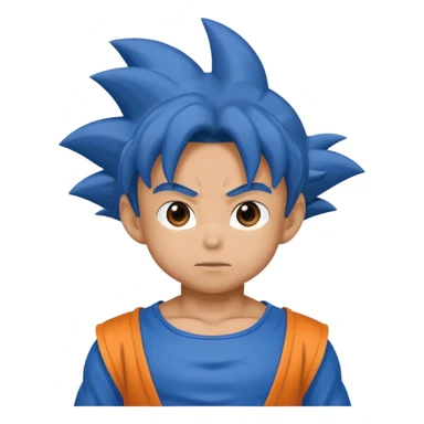 dragon ball kid goku with the blue costume sticker