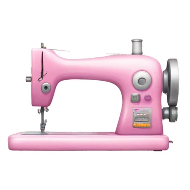 sewing machine in pink colors sticker