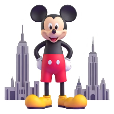 Mickey Mouse with the Empire State Building sticker