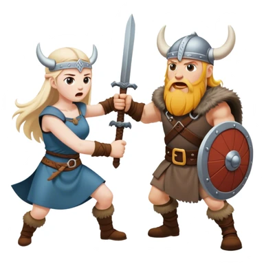 Viking fight sticker