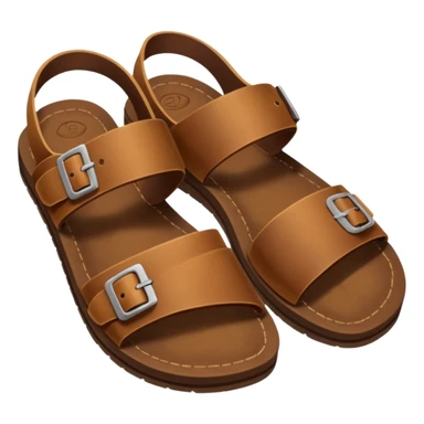 emoji de sandália papete marrom sticker