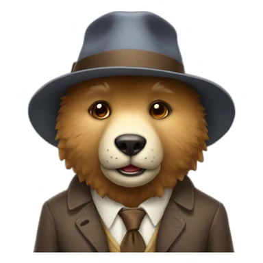 Ours avec un petit chapeau sticker