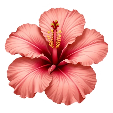 a salmon pink colour hibiscus sticker
