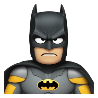 angry little batman takes a selfie sticker