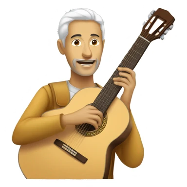 Classical guitar playing bangi sticker