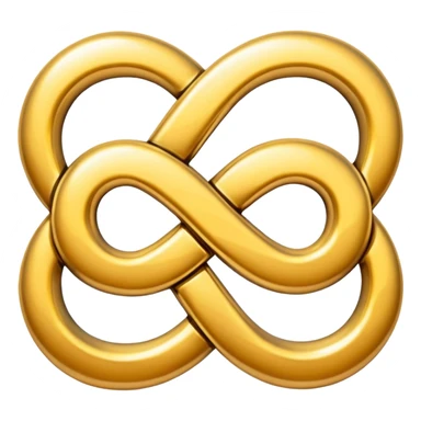 One infinity BOLD symbol made of gold sticker