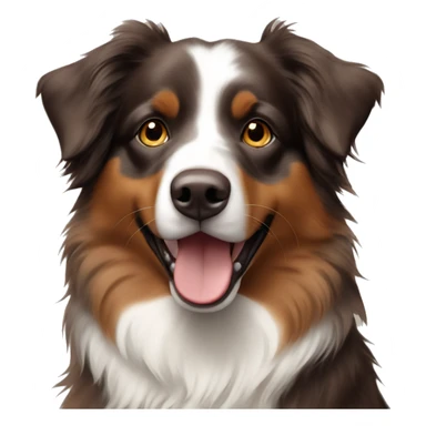 Brown Australian shepherd  sticker