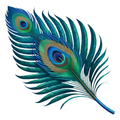 Peacock feather sticker