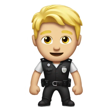 Blonde guy handcuffed  sticker