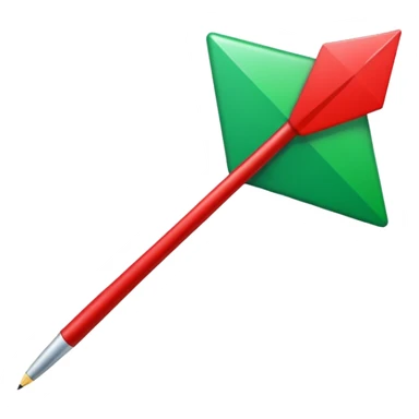 Tag vermelha com uma flecha pra cima verde sticker