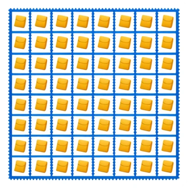 postage stamp sheet in postal service  sticker