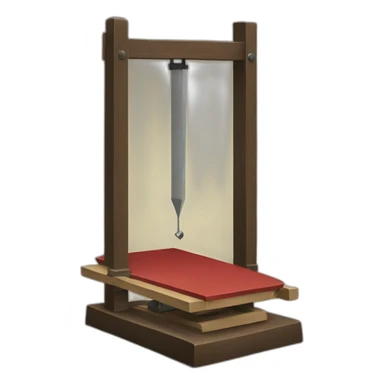Guillotine working sticker