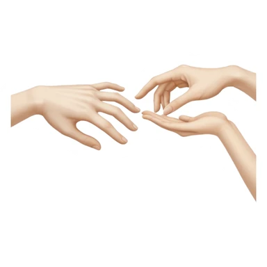 hands reaching out to each other like in the painting of the creation of Adam sticker