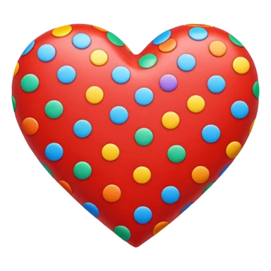 Heart with rainbow polkadots  sticker