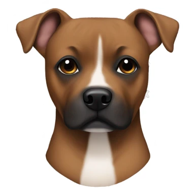Brown staffy with black face  sticker