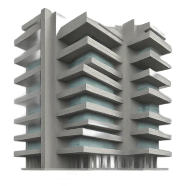Brutalist architecture sticker
