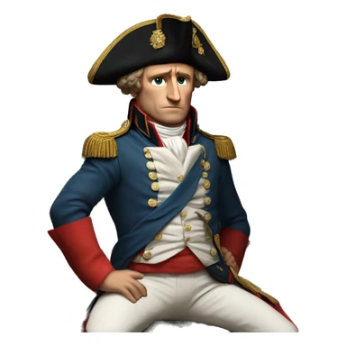 napoleon sitting on a rock there is nothing we can do pose sticker