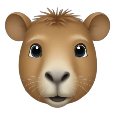 Capybara with blue T-shirt  sticker