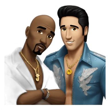 Elvis with 2pac sticker
