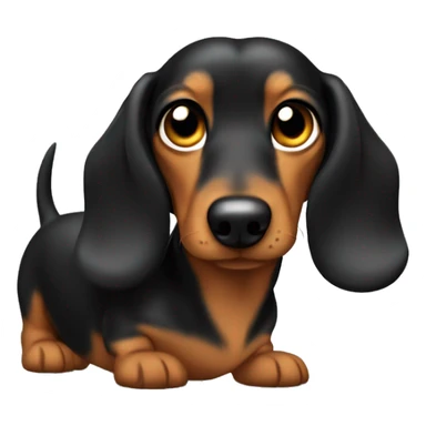 Daschund H hund Lang hair honey  sticker