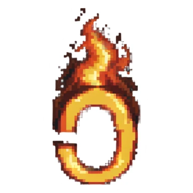 number 100 with flames sticker