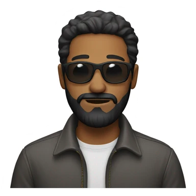 man with black beard photographer sticker