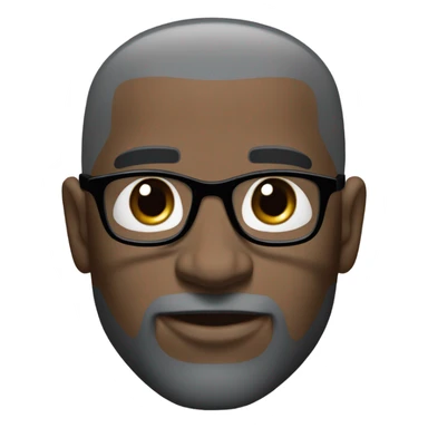 deon sanders with small round face and suit and glasses and buzz cut and small black eyes and small gray bearded and small black eyes and wrinkled forehead sticker